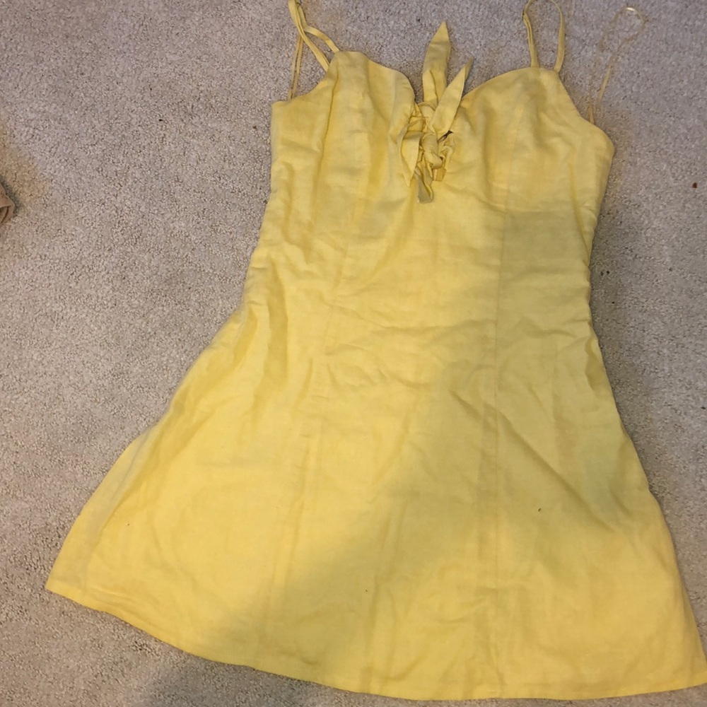 Yellow mini dress